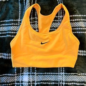 XS school bus yellow Nike racer back sports bra